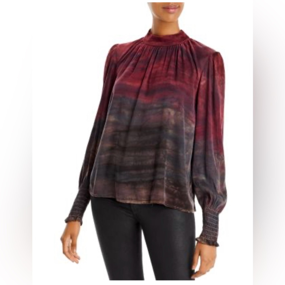Bella Dahl Red and Brown Women's Blouse
